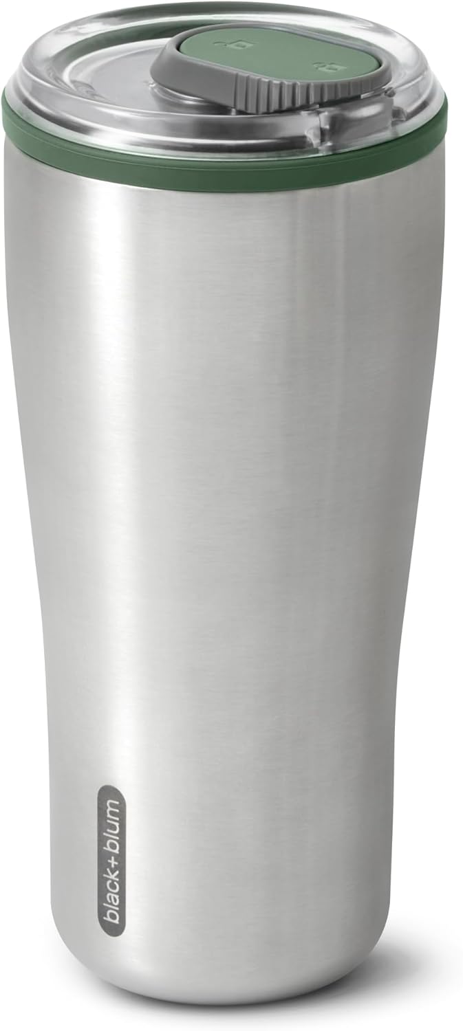 BLACK+BLUM Insulated Travel Tumbler 600ml - Leak-Proof Olive