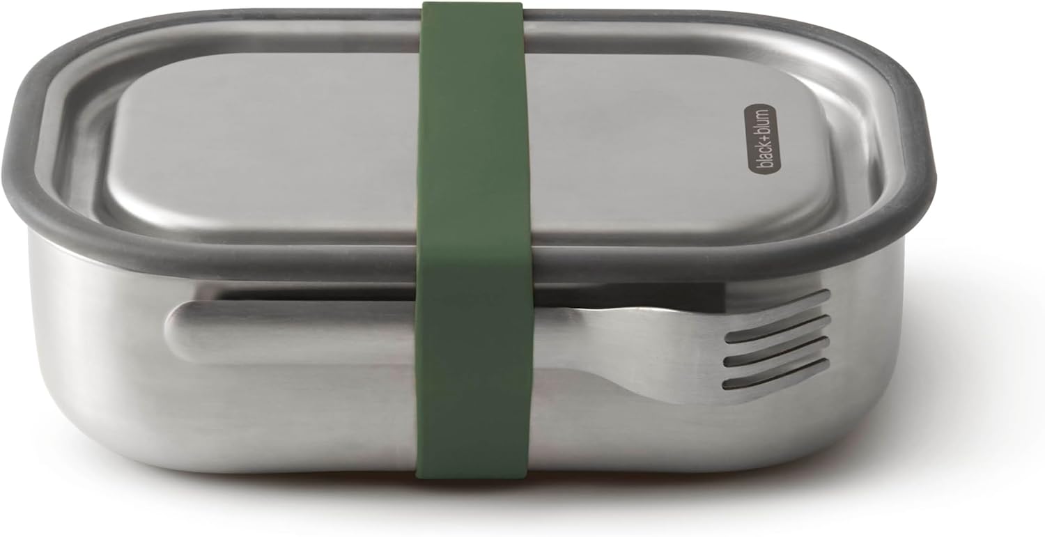 Black+Blum Stainless Steel Leak-Proof Bento Lunch Box, Olive