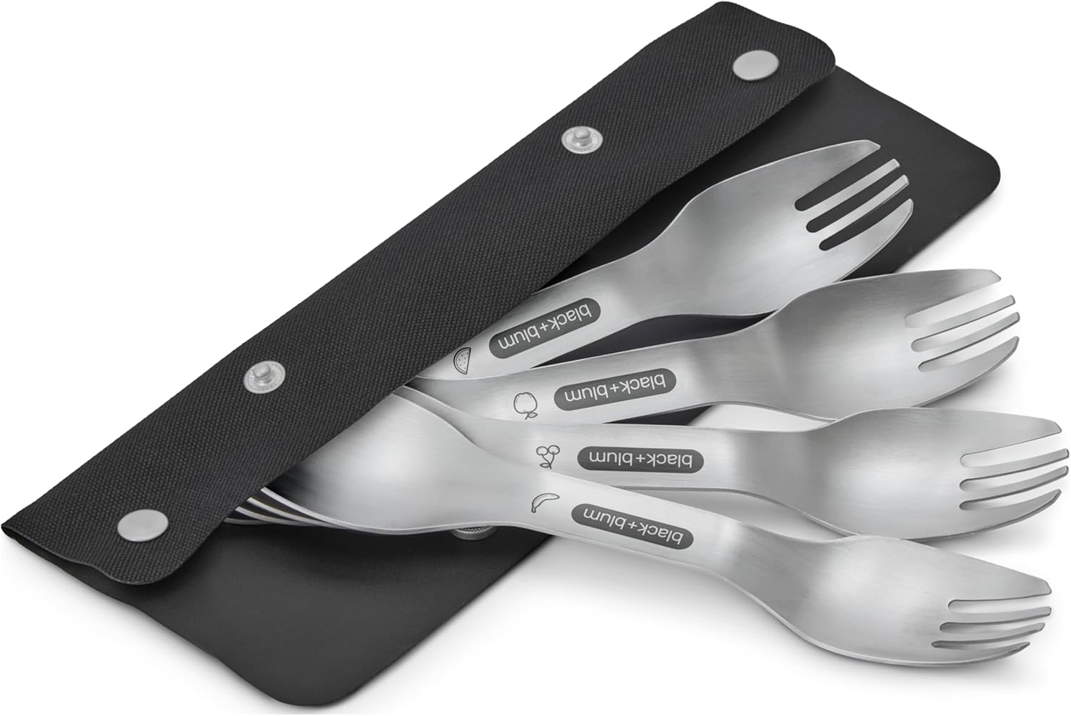 Black+Blum Stainless Steel Spork Set of 4 with Easy Clean